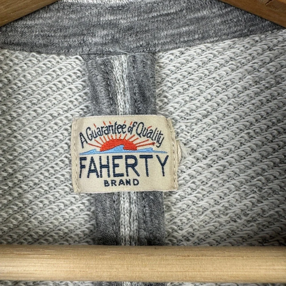Faherty Inlet Blazer Mens Medium Knit Stretch Unstructured Jacket Gray